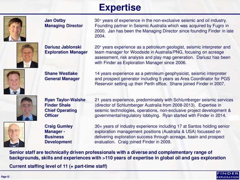 November 2015 Corporate Overview – Finder Exploration Corp – slide 12
