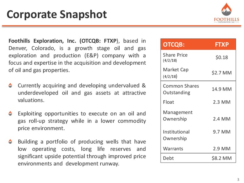 MicroCap Conference – Foothills Exploration Inc. – slide 2