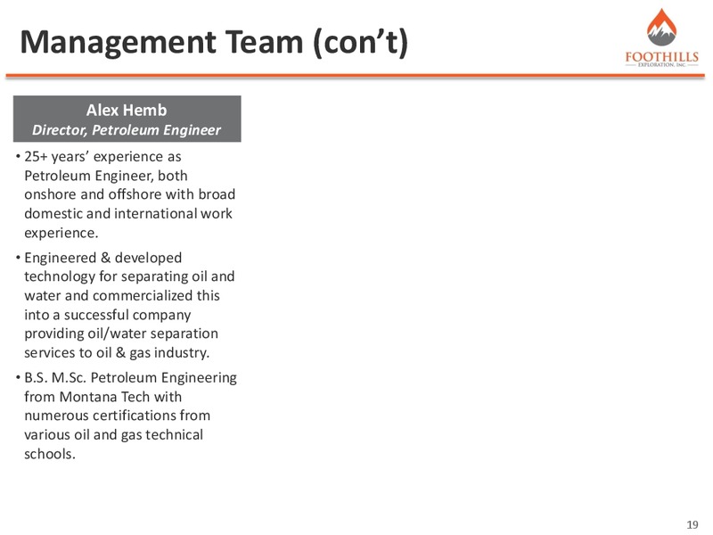 MicroCap Conference – Foothills Exploration Inc. – slide 18