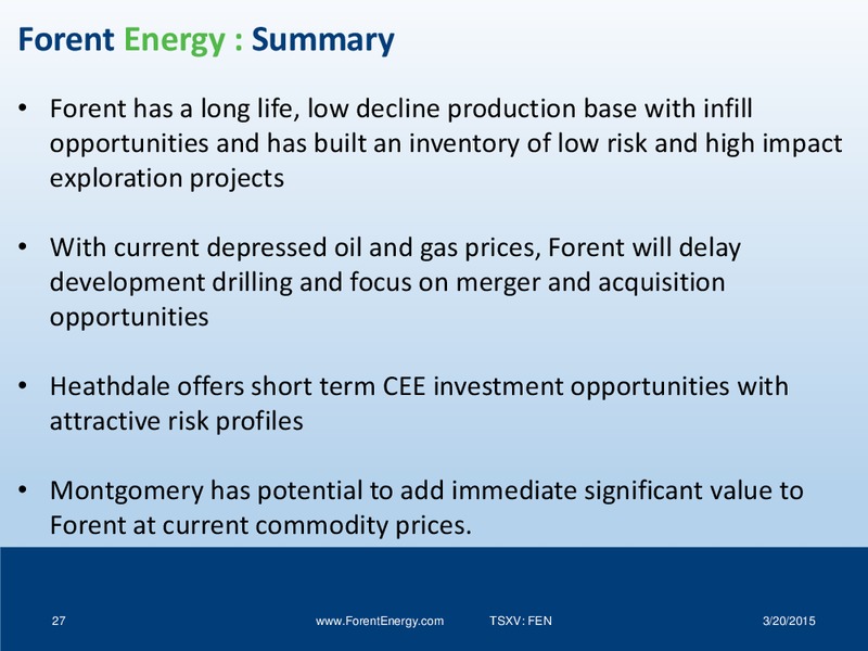 INVESTOR PRESENTATION – Forent Energy Ltd. – slide 26