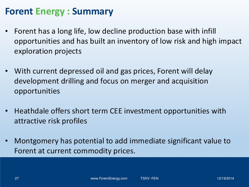 Corporate Overview – Forent Energy Ltd. – slide 26