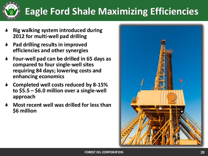 HOWARD WEIL 41ST ANNUAL ENERGY CONFERENCE – Forest Oil Corp. – slide 20
