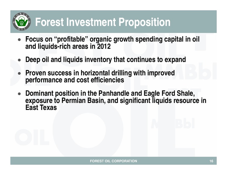 Baird 2012 Growth Stock Conferenc – Forest Oil Corp. – slide 17