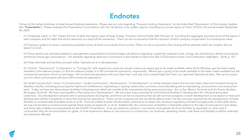 January 2021 Investor Update – Fortress Energy, Inc. – slide 20