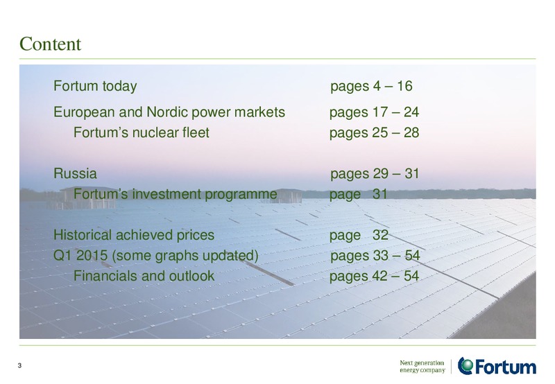 August 2015 Investor Presentation – Fortum – slide 2