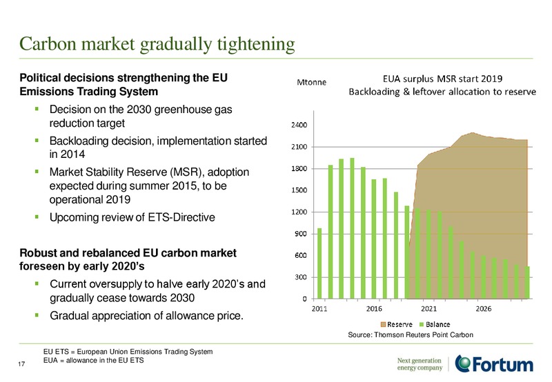 September 2015 Investor Presentation – Fortum Oyj – slide 16