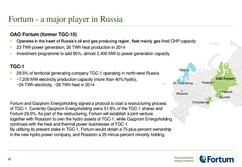 September 2015 Investor Presentation – Fortum Oyj – slide 28