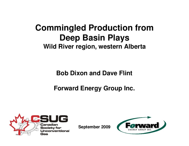 September 2009 Corporate Presentation – Forward Energy Group Inc – slide 1