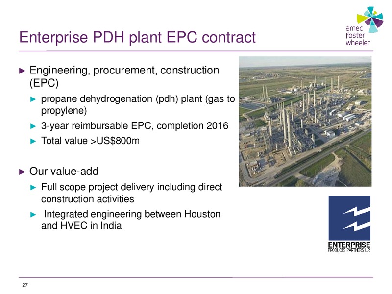 September 2015 Investor Presentation – Foster Wheeler Ag – slide 27