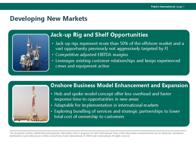 Q4 and Full Year 2015 Earnings Conference – Franks International – slide 6