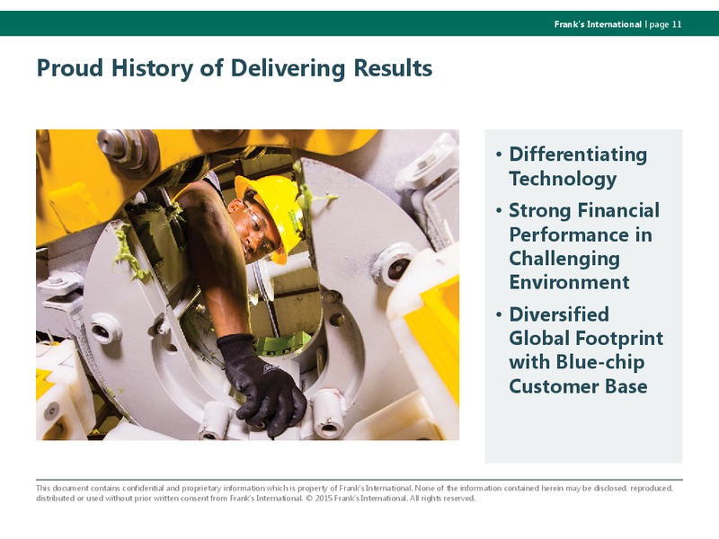 Enercoms The Oil and Gas Conference – Franks International – slide 10