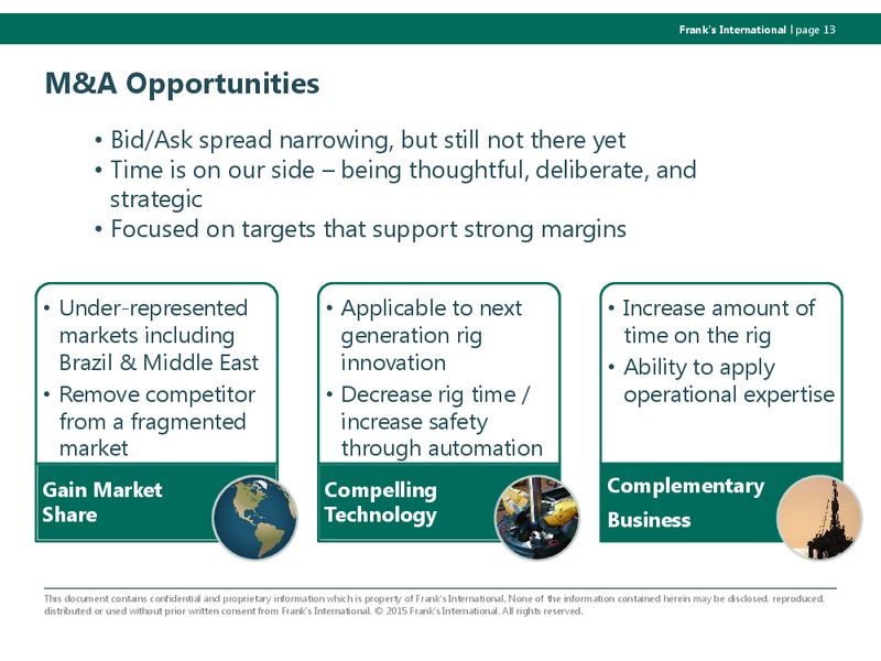 Johnson Rice Energy Conference – Franks International – slide 12