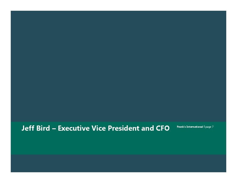 Q3 2016 Earnings Call – Franks International – slide 6