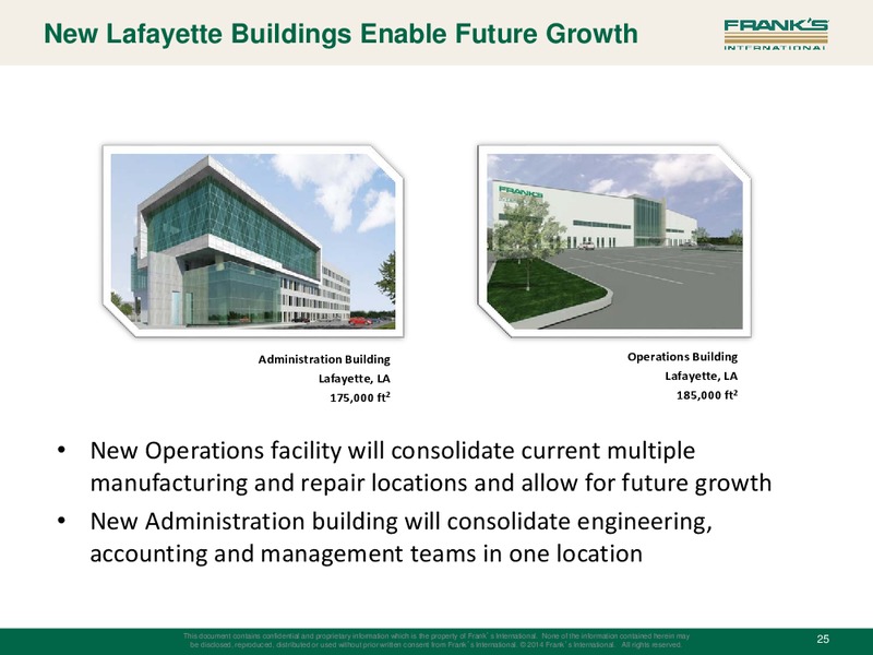 Q4 2014 INVESTOR PRESENTATION – Franks International – slide 24