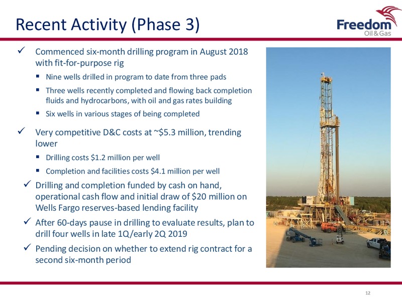 January 2019 Investor Presentation – Freedom Oil & Gas Ltd. – slide 11