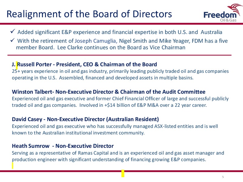 Annual General Meeting – Freedom Oil & Gas Ltd. – slide 4