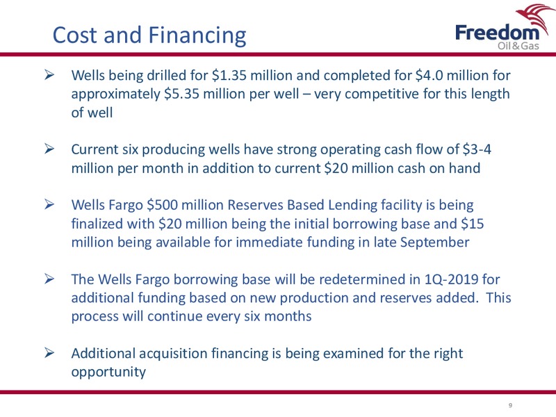 September 2018 Investor Presentation – Freedom Oil & Gas Ltd. – slide 8