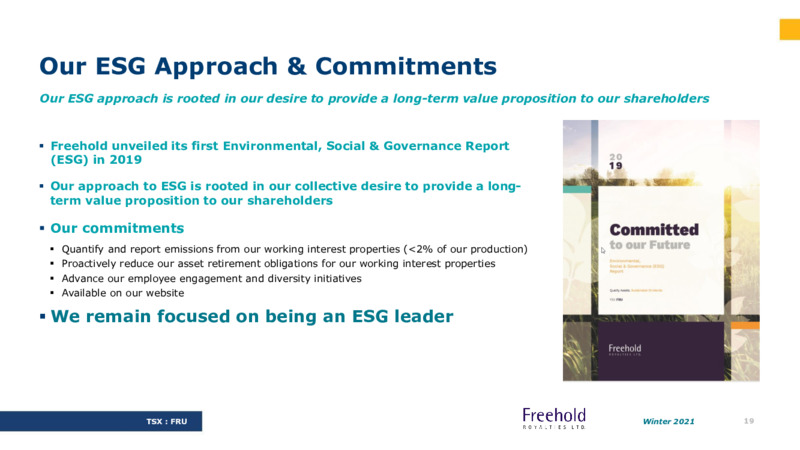 Winter 2021 Investor Presentation – Freehold Royalties Ltd. – slide 19
