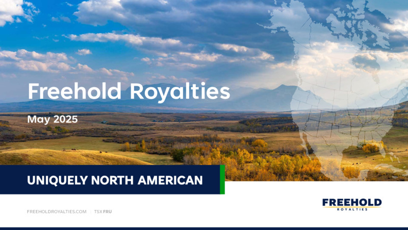 Q1 2025 Earnings Report – Freehold Royalties Ltd. – slide 1