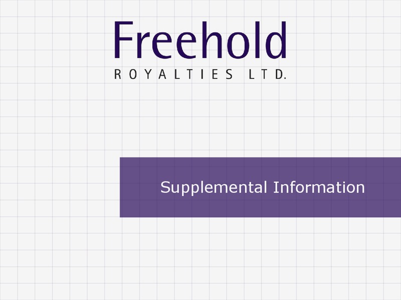 JULY 2015 INVESTOR PRESENTATION – Freehold Royalties Ltd. – slide 26