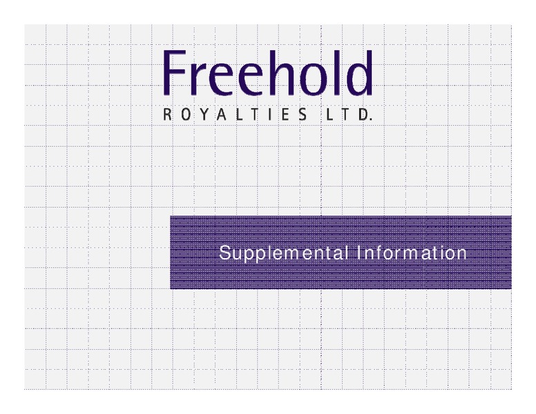 September 2015 Investor Presentation – Freehold Royalties Ltd. – slide 27