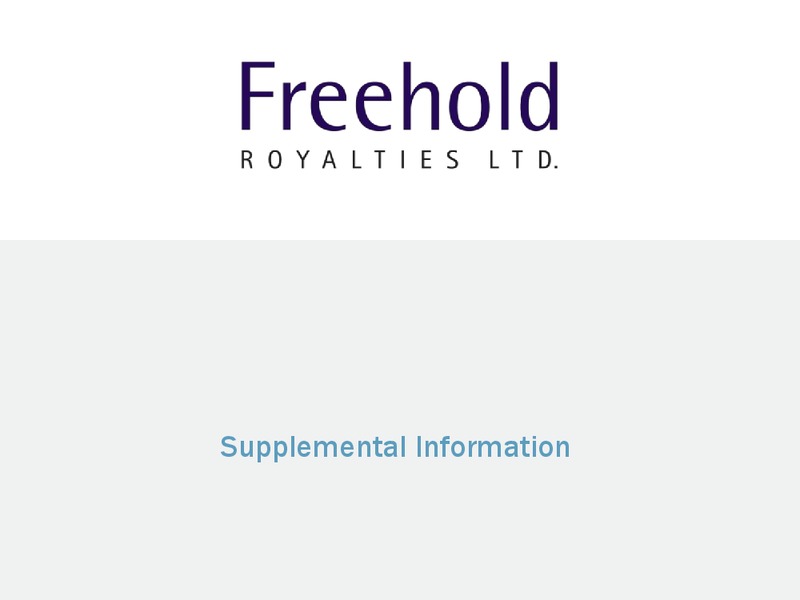 September 2016 Investor Presentation – Freehold Royalties Ltd. – slide 22