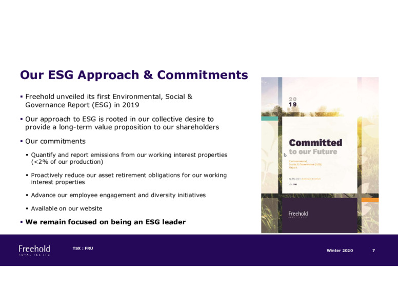 Investor Presentation Winter 2020 – Freehold Royalties Ltd. – slide 7