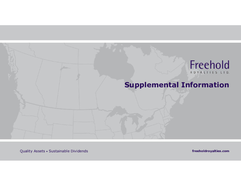 Investor Presentation Winter 2020 – Freehold Royalties Ltd. – slide 21
