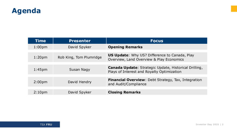 Investor Day 2021 – Freehold Royalties Ltd. – slide 2