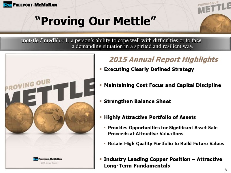 7th Annual Global Industrials and Materials Summit – Freeport-Mcmoran Inc. – slide 2