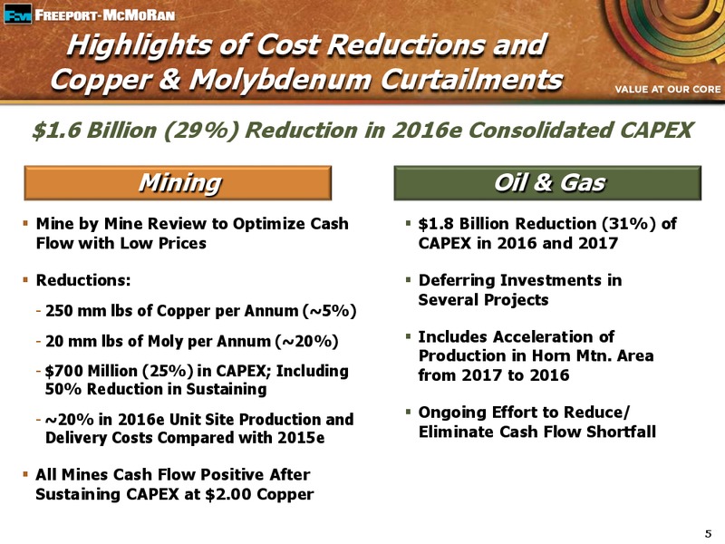 Q3 2015 Earnings Conference Call – Freeport-Mcmoran Inc. – slide 4