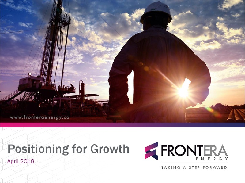 April 2018 Investor Presentation – Frontera Energy Corp. – slide 1