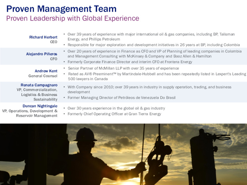 May 2020 Corporate Presentation – Frontera Energy Corp. – slide 16