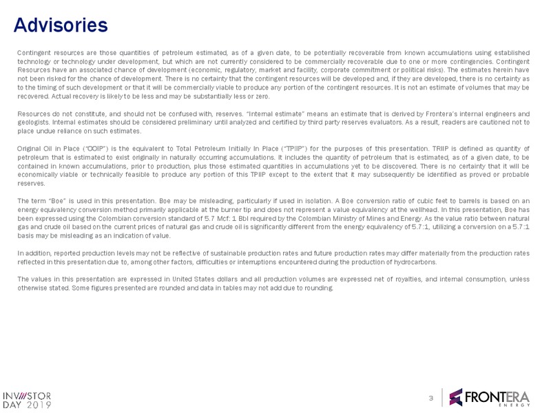 2019 Investor Day Full Presentation – Frontera Energy Corp. – slide 2