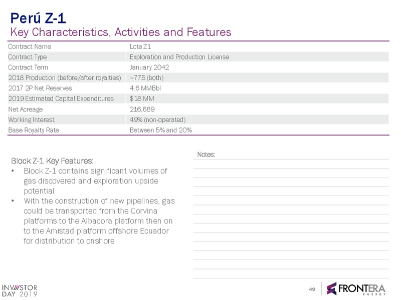 2019 Investor Day Full Presentation – Frontera Energy Corp. – slide 48