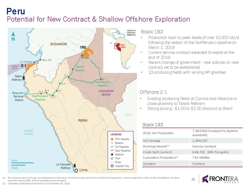 1Q 2019 Earnings Presentation – Frontera Energy Corp. – slide 21