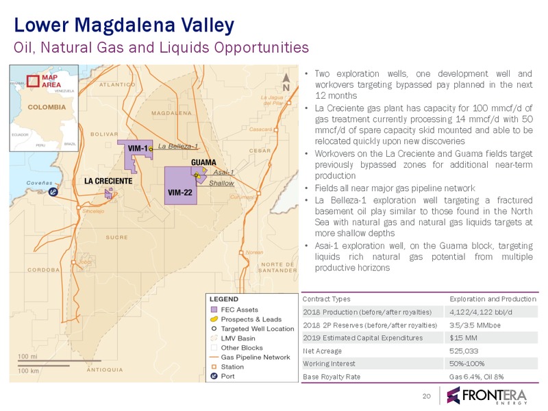 December 2019 Corporate Presentation – Frontera Energy Corp. – slide 19