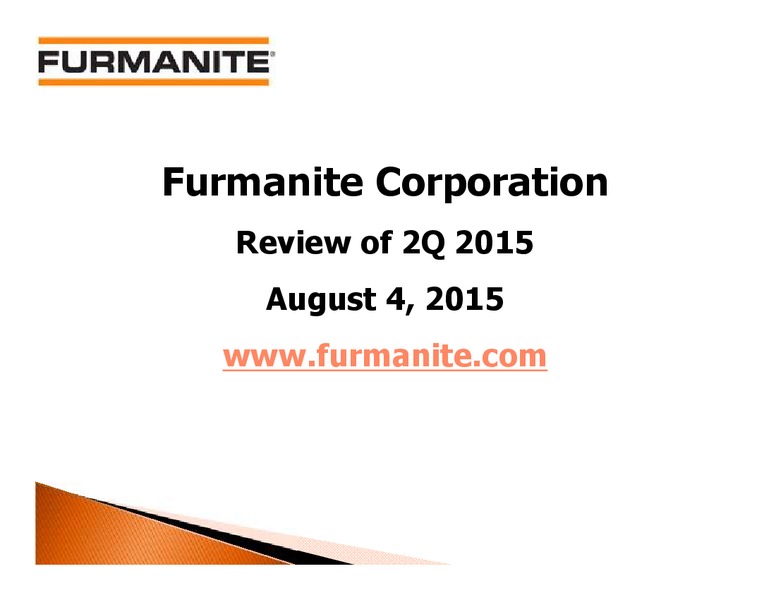 Q2 2015 Earnings Call – Furmanite – slide 14