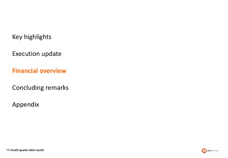 Q4 2014 RESULTS – Galp Energia – slide 12