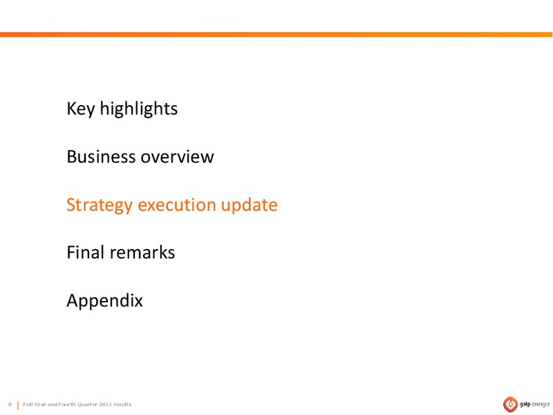 Q4 2011 RESULTS – Galp Energia – slide 8