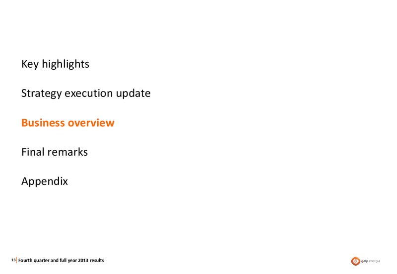 Q4 2013 RESULTS – Galp Energia – slide 12