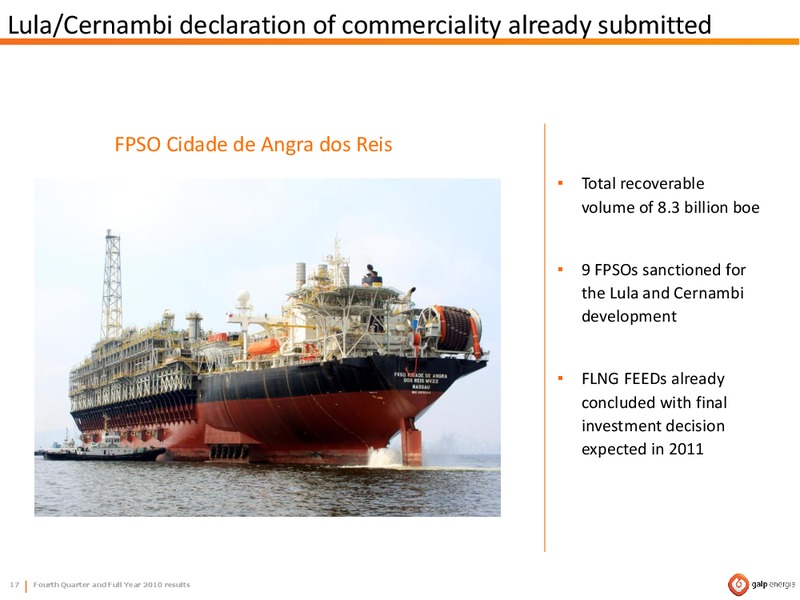 Q4 AND FULL YEAR 2010 RESULTS – Galp Energia – slide 17