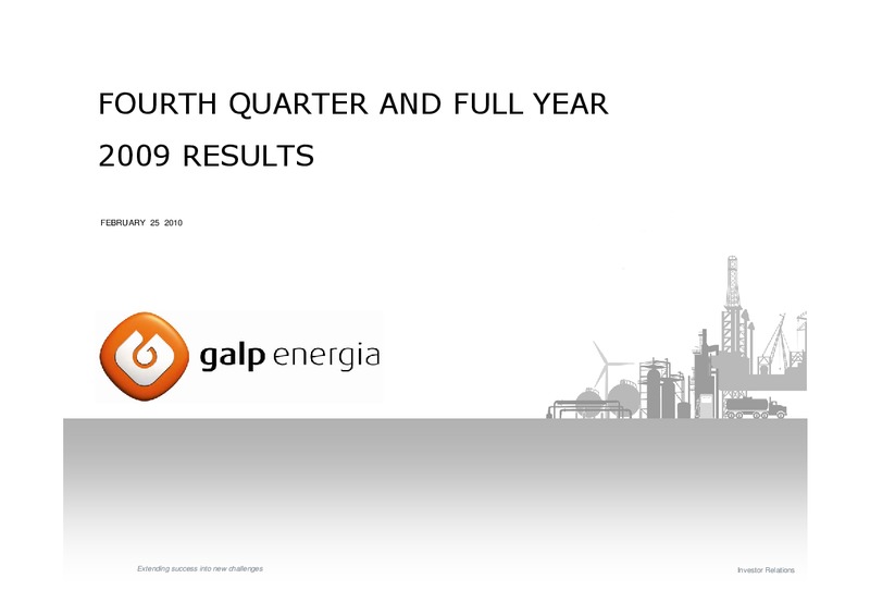 Q4 2009 RESULTS – Galp Energia – slide 1