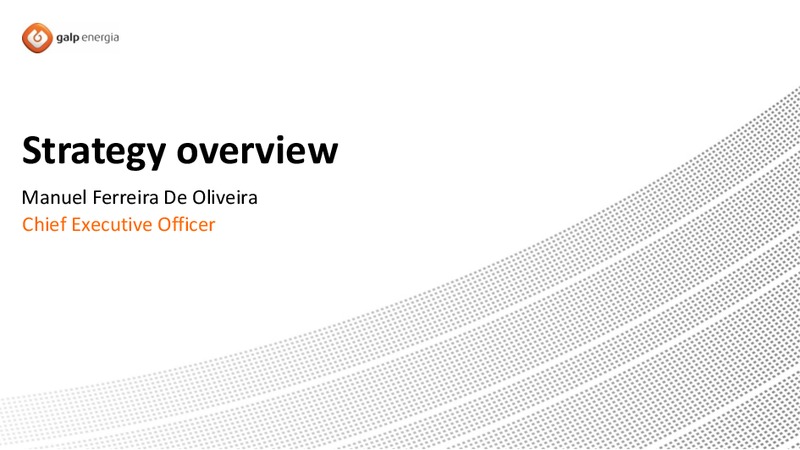 STRATEGY OVERVIEW – Galp Energia – slide 1