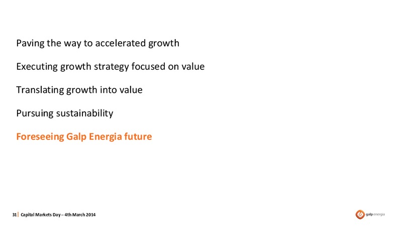 STRATEGY OVERVIEW – Galp Energia – slide 31