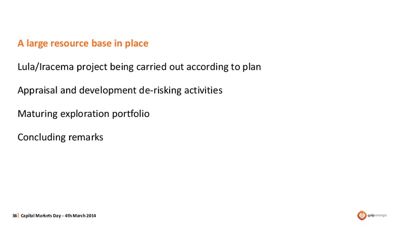STRATEGY OVERVIEW – Galp Energia – slide 36