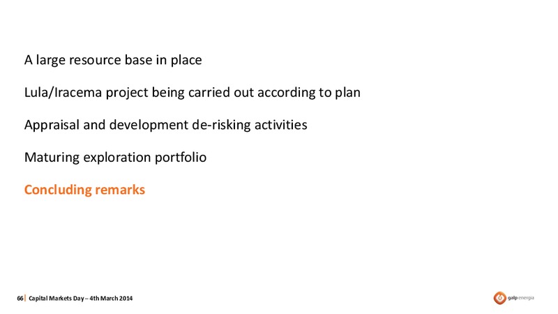 STRATEGY OVERVIEW – Galp Energia – slide 66