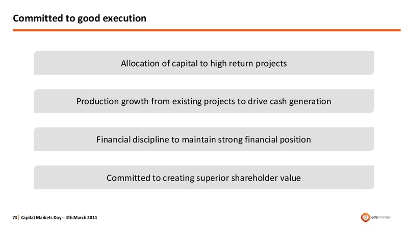 STRATEGY OVERVIEW – Galp Energia – slide 73
