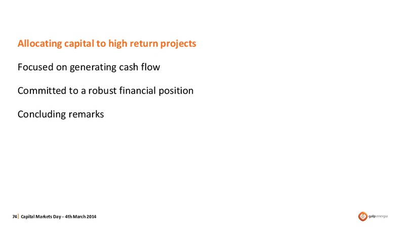 STRATEGY OVERVIEW – Galp Energia – slide 74