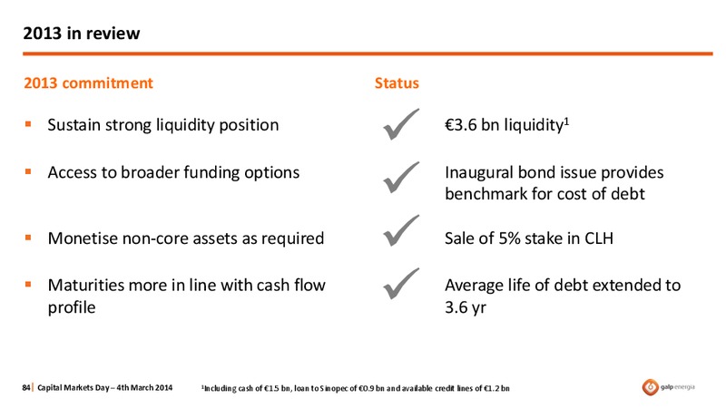 STRATEGY OVERVIEW – Galp Energia – slide 84
